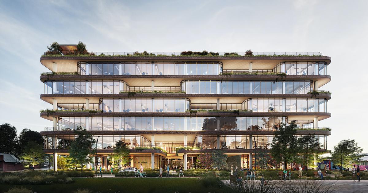 Six-story office building rising on Texas Coffee Traders site ...